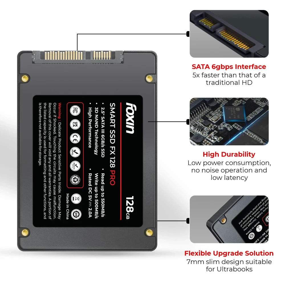 Foxin Internal SSD 128GB SATA (FX 128 PRO) view 4